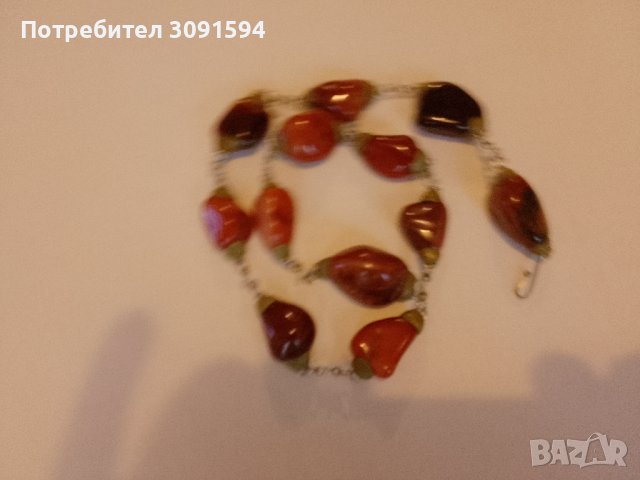 Дамска огърлица от ахат, снимка 3 - Антикварни и старинни предмети - 41191236