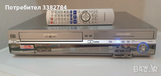 Panasonic DMR-EH80V recorder VHS/DVD/HDD 200GB HARD DRIVE 