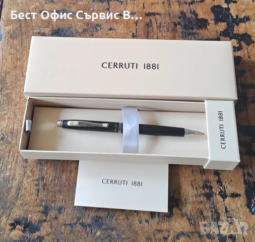 химикалка Cerruti 1881 Черути Oxford черен мат метална, снимка 2 - Ученически пособия, канцеларски материали - 53336671
