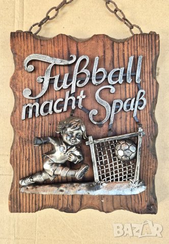 Пано, декорация, футбол,  бронз и дърво