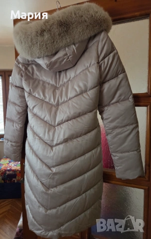 Зимно яке в бежаво, снимка 2 - Якета - 53221121