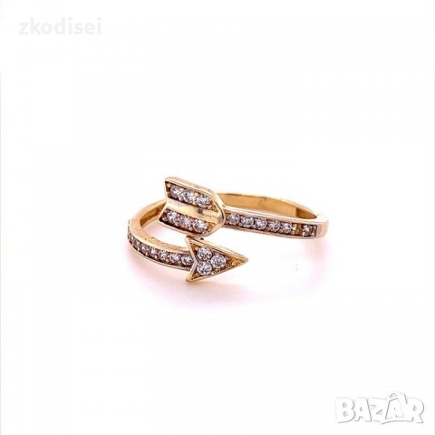 Златен дамски пръстен 1,95гр. размер:54 14кр. проба:585 модел:11470-2, снимка 3 - Пръстени - 39190688