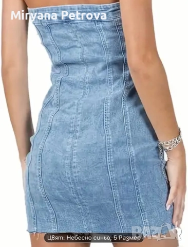 Дънкова рокля, снимка 2 - Рокли - 52092040