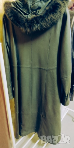 Елегантно дамско кожено яке маслено зелено– естествена кожа, снимка 7 - Якета - 40836007