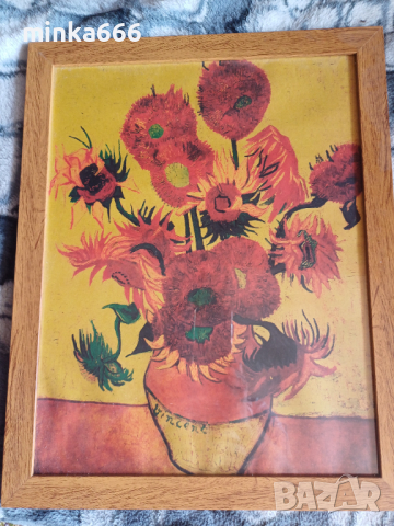 Картина Слънчогледите на Ван Гог, снимка 3 - Картини - 44558596