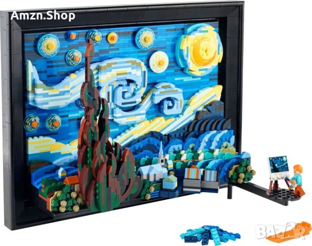 Lego 21333 Ideas Картина на Vincent van Gogh The Starry Night Звездна, снимка 2 - Колекции - 44494260