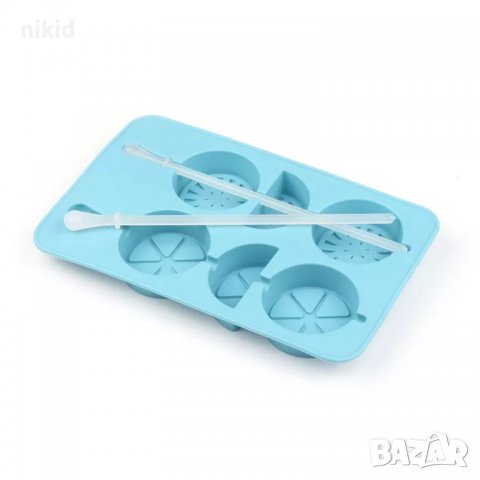 Резени резен плод лимон портокал на шиш ледена близалка силиконов молд форма шоколад гипс лед и др, снимка 7 - Форми - 24593006