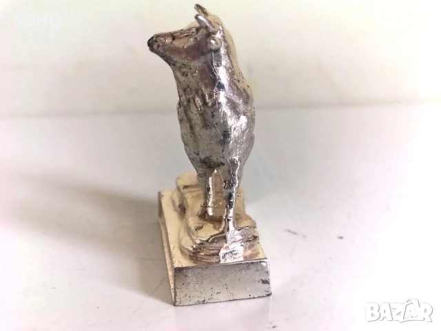Много Рядка Колекционерска Посребрена Фигурка - Бик, снимка 6 - Колекции - 53456835