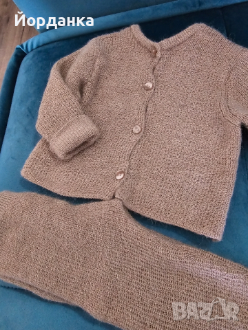 Нов бебешки сет Zara 100 % вълна от алпака , снимка 2 - Комплекти за бебе - 44744651