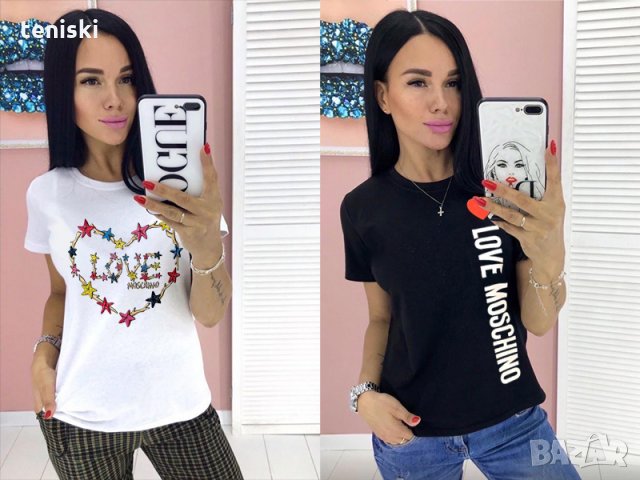  Дамска тениска Love Moschino принт 10 модела и всички размери , снимка 1 - Тениски - 28598783