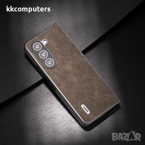 Samsung Galaxy Z Fold5 ABEEL Litchi Texture Wallet Калъф и Протектор, снимка 5 - Калъфи, кейсове - 52382291