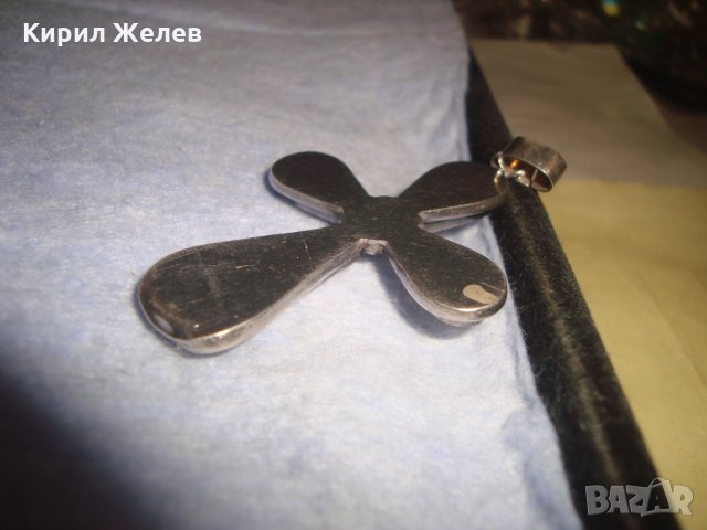 СТАРИНЕН СРЕБЪРЕН СЕДЕФЕН КРЪСТ ОКСИДИРАНО СРЕБРО МАЙСТОРСКА СТАРА РЪЧНА ИЗРАБОТКА 26047, снимка 10 - Антикварни и старинни предмети - 35950586