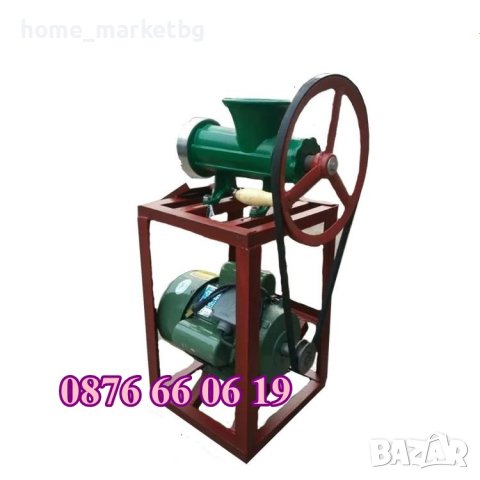 Чугунена месомелачка № 32, с мотор и стойка с приставки