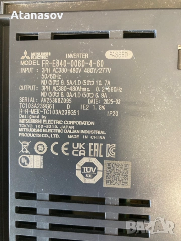 Честотен регулатор(инвертор)Mitsubishi 2,2кw/400в, снимка 6 - Други машини и части - 53474184