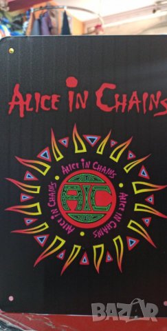 Alice in Chains-Метална табела (плакет) , снимка 1 - Китари - 34725529