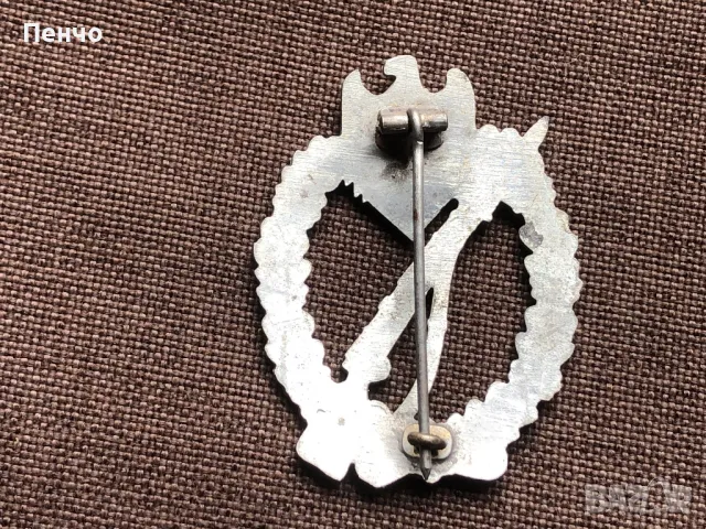 стар немски нагръден знак - WEHRMACHT - WWII - ОРИГИНАЛ, снимка 3 - Антикварни и старинни предмети - 49664536