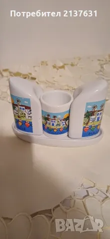 НОВ ! ПОРЦЕЛАНОВ комплект СОЛНИЦИ с поставка 