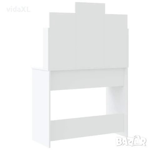 vidaXL Тоалетка с LED лампи, бяла, 96x40x142 см, снимка 5 - Тоалетки - 56148099