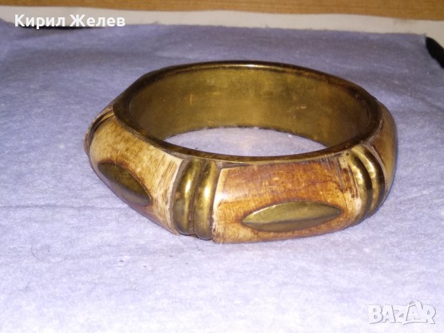 СТАРА БРОНЗОВА ТИБЕТСКА ТРАДИЦИОННА ЕТНО ГРИВНА с КАМИЛСКА КОСТ РЪЧНА ИЗРАБОТКА 16702, снимка 7 - Антикварни и старинни предмети - 41202239