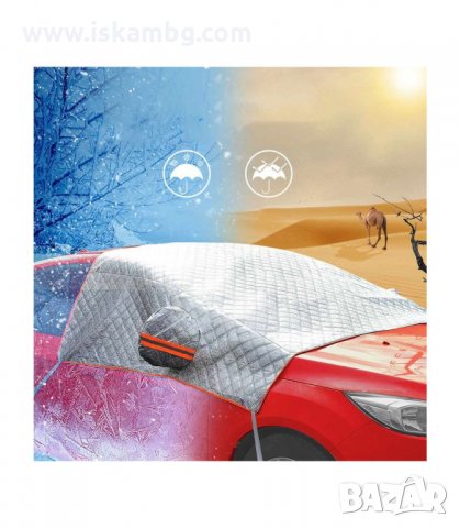 СЕННИК ТЕРМО ПОКРИВАЛО ЗА АВТОМОБИЛ ЗА ЧЕЛНО СТЪКЛО, ПОДХОДЯЩ ЗА ЗИМА И ЛЯТО - код  2514, снимка 4 - Аксесоари и консумативи - 33937648