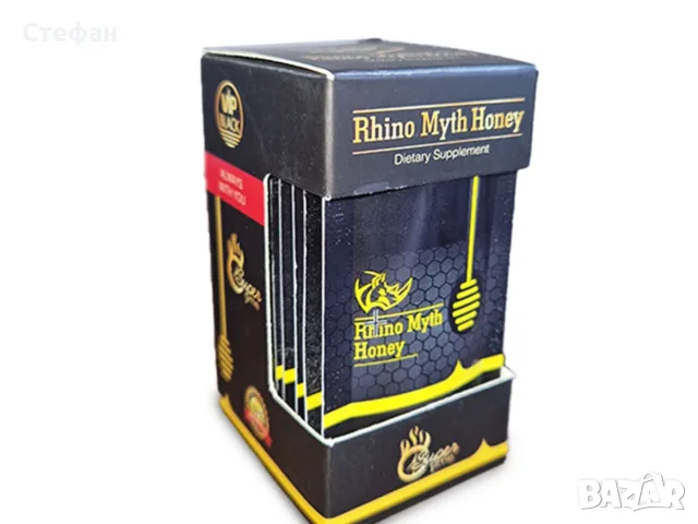 Rhyno Myth Honey VIP Black, кутия с 12 бр. сашета