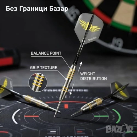 Нови Професионални стоманени дартс 2BA стрели – интегрирани пера и стебла, снимка 7 - Други спортове - 53745308