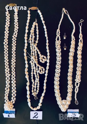 Колие и комплекти от естествени речни перли, снимка 1 - Бижутерийни комплекти - 38795829