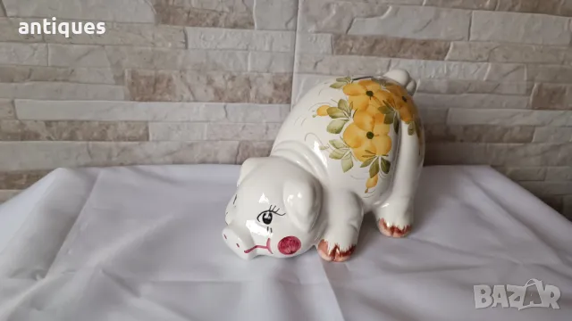 Стара порцеланова касичка - Прасе , снимка 6 - Антикварни и старинни предмети - 50095589