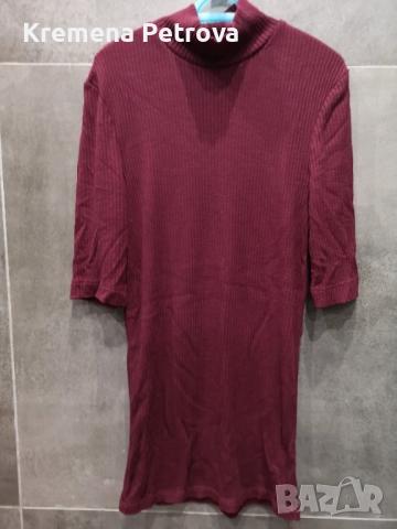 Комплект от Клин от екокожа и Поло от релефен трикотаж с къс ръкав, снимка 6 - Комплекти - 52052359