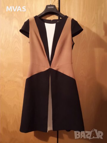 Нова Zara лятна черна бежова рокля S размер