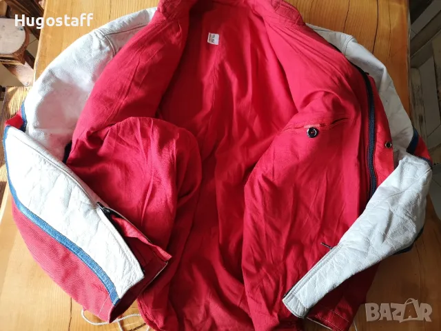 Лятно италианско мото яке IXS естествена кожа и непромукаема материя Л, снимка 5 - Якета - 49285084