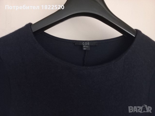 Тъмно синя рокля Cos, снимка 3 - Рокли - 38964579