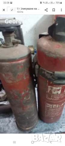 Пожарогасител два броя стари модели. Цената е за двата броя, снимка 2 - Части - 53330003