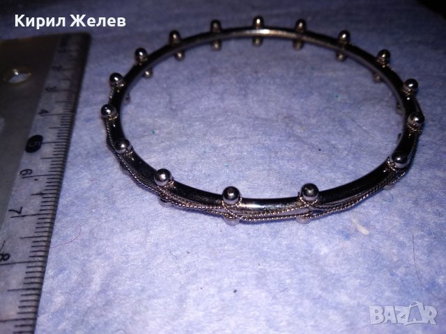 СРЕБРИСТА ВИНТИДЖ ГРИВНА от БЛАГОРОДНА НЕРЪЖДАЕМА СТОМАНА РЪЧНА ХУДОЖЕСТВЕНА ИЗРАБОТКА 37966, снимка 2 - Гривни - 40832145