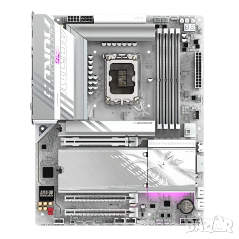 Висок клас дънна платка за компютър GIGABYTE Z890 AORUS ELITE WIFI 7 ICE, LGA 1851