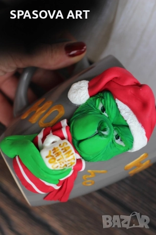 Чаша "Гринч" , снимка 3 - Чаши - 52378151