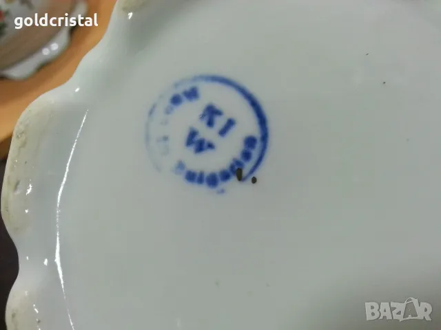 Стар български порцелан барок чайник захарница латиера , снимка 10 - Антикварни и старинни предмети - 49426985