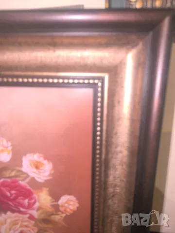 Картина в рамка със стъкло Рози 70/55 см, снимка 2 - Картини - 49884846