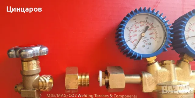 Преход,редукция от кран бутилка газова към редуцир вентил