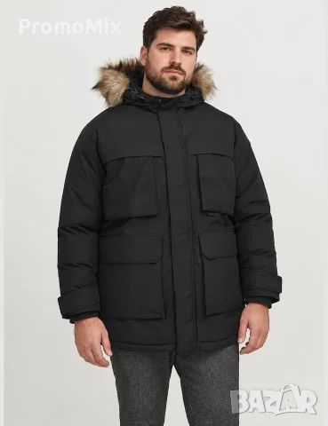 Яке Jack and Jones plus 12259053 3XL Парка с качулка Мъжко яке Есенно Зимно яке