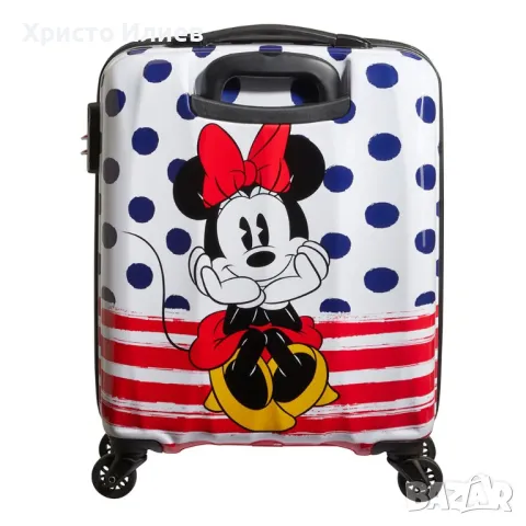 Твърд куфар Спинер American Tourister на 4 колела Disney 55 см ръчен багаж Minnie Mouse, снимка 4 - Куфари - 50313806