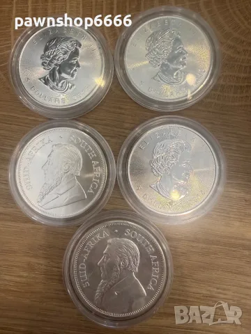 Лот инвестиционни сребърни монети по 1oz 9999 , снимка 13 - Нумизматика и бонистика - 55835045