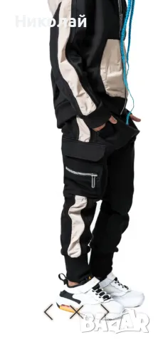 Суичър с цип и Карго панталон с райе 7-10г MADE BY SOCIETY, снимка 7 - Детски комплекти - 50428261