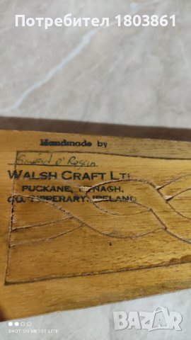 Стар ръчно изработен дървен голям ирландски кръст, снимка 4 - Антикварни и старинни предмети - 40027677