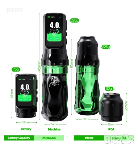 Нова Машинка за татуиране/татуси/татуировки.Mast Fold Pro (Horse edition), снимка 8 - Друго оборудване - 52655900