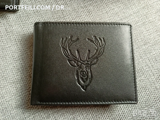  Кожен портфейл Friedrich с RIFD NFC защита и щампа на еленска глава , снимка 8 - Портфейли, портмонета - 53617278