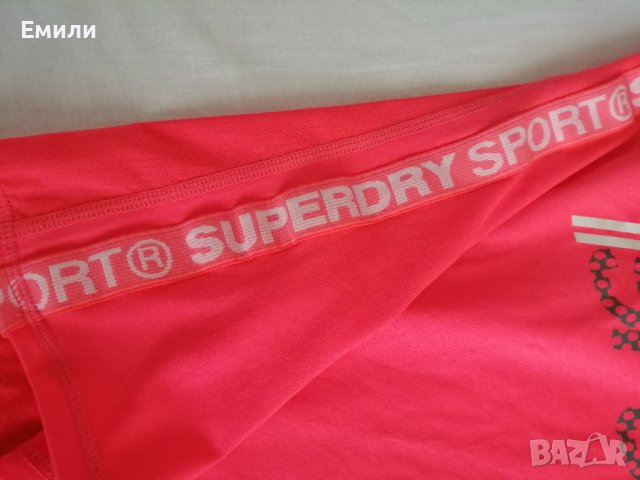 Superdry Sport дамски ярко розов/оранжев спортен потник с вградено бюстие р-р S/M (EU 38), снимка 3 - Спортни екипи - 41459149