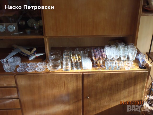 Ретро: кристални сервизи – чаши, чинии - неизползвани, снимка 1 - Чаши - 34147139