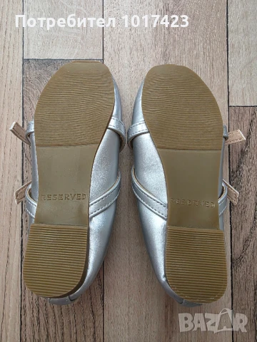 Детски обувки тип пантофки сребристи, снимка 4 - Детски обувки - 50698683
