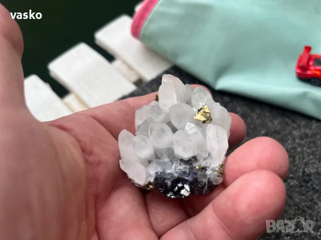 Кристал+пирит+желязо, снимка 2 - Други ценни предмети - 49503456